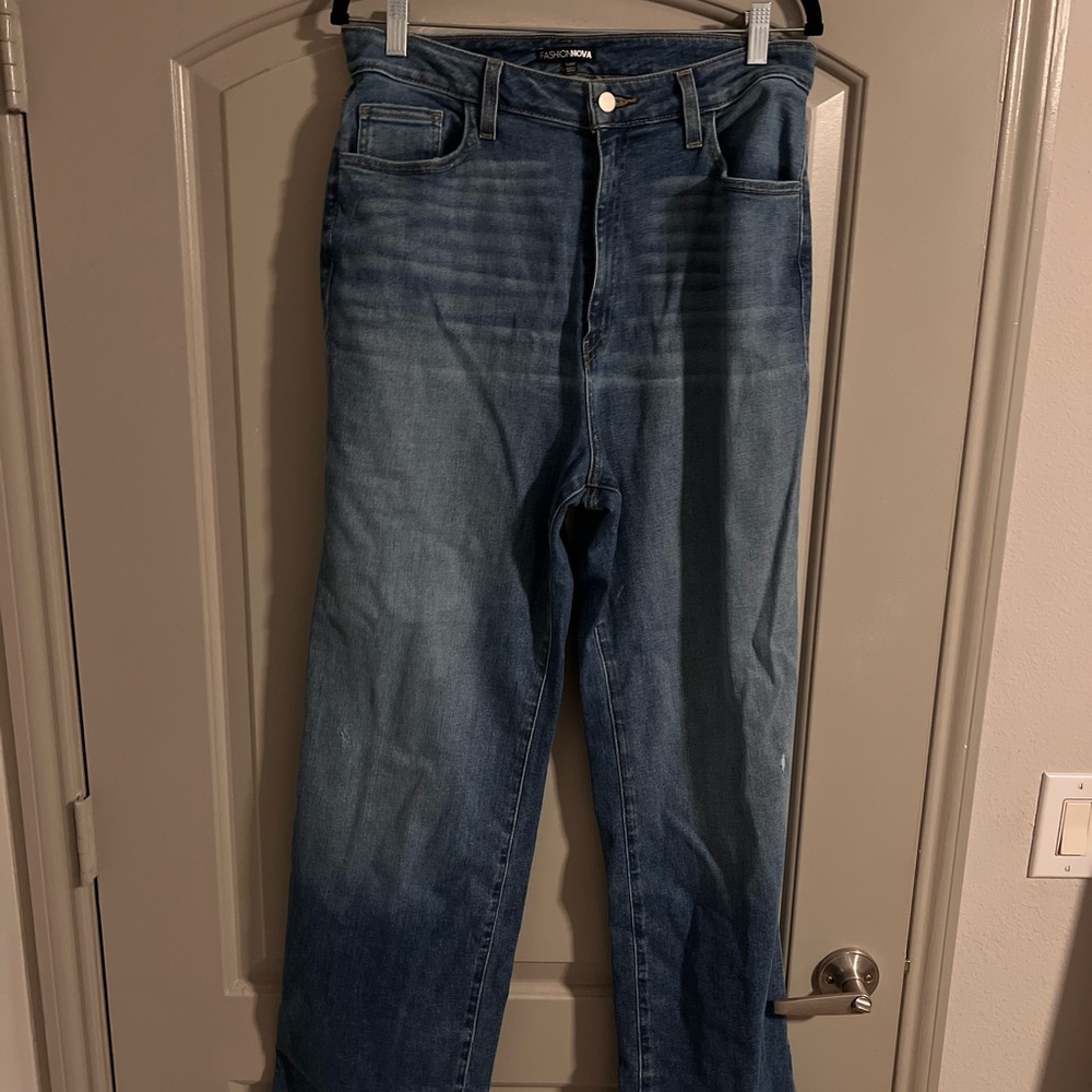 High waisted flare jeans from fashion nova.